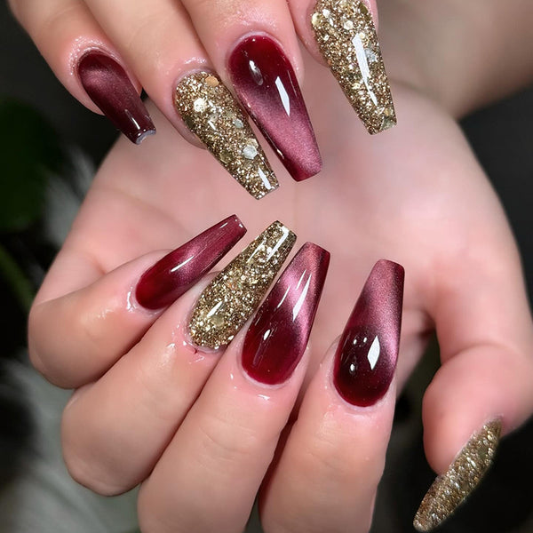 12 Sizes-24 Pcs Press On Nails W1873