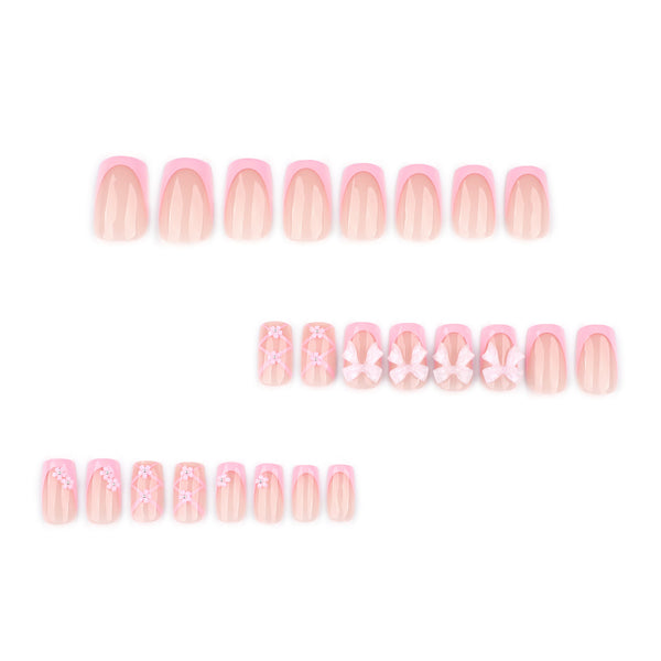 12 Sizes-24 Pcs Press On Nails JP4322