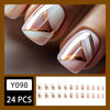 12 Sizes-24 Pcs Press On Nails Y098