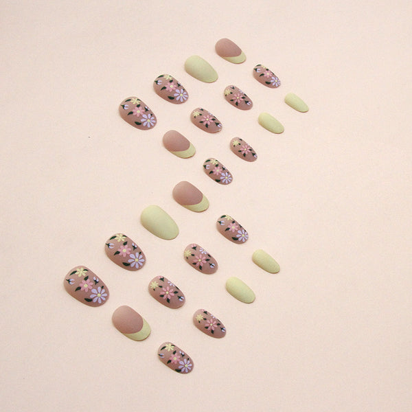 12 Sizes-24 Pcs Press On Nails W1129