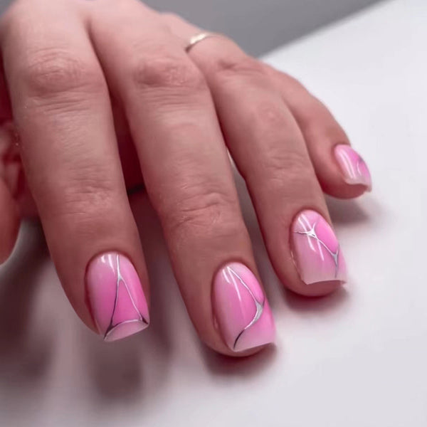 12 Sizes-24 Pcs Press On Nails W964