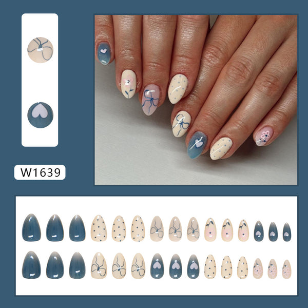 12 Sizes-24 Pcs Press On Nails W1639