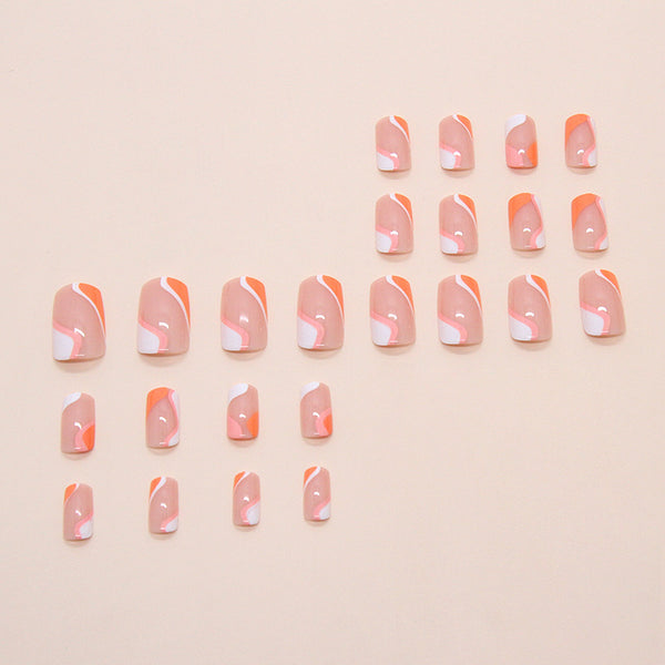 12 Sizes-24 Pcs Press On Nails W1865