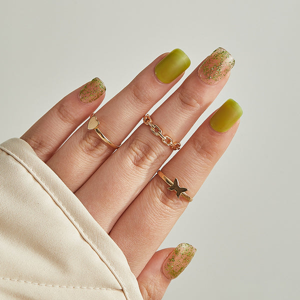 12 Sizes-24 Pcs Press On Nails R742