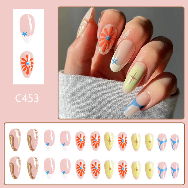 12 Sizes-24 PcsPress On Nails C453