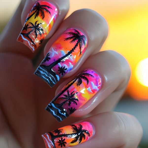 12 Sizes-24 Pcs Press On Nails Y424