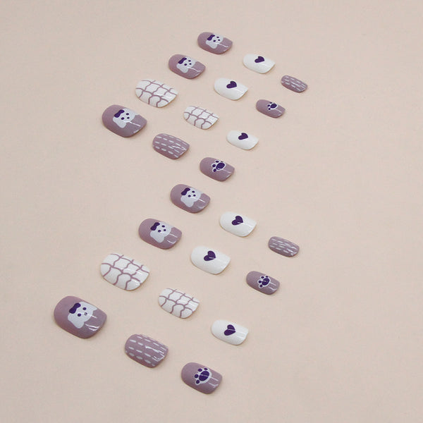 12 Sizes-24 Pcs Press On Nails K008