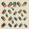 12 Sizes-24 Pcs Press On Nails Y1211