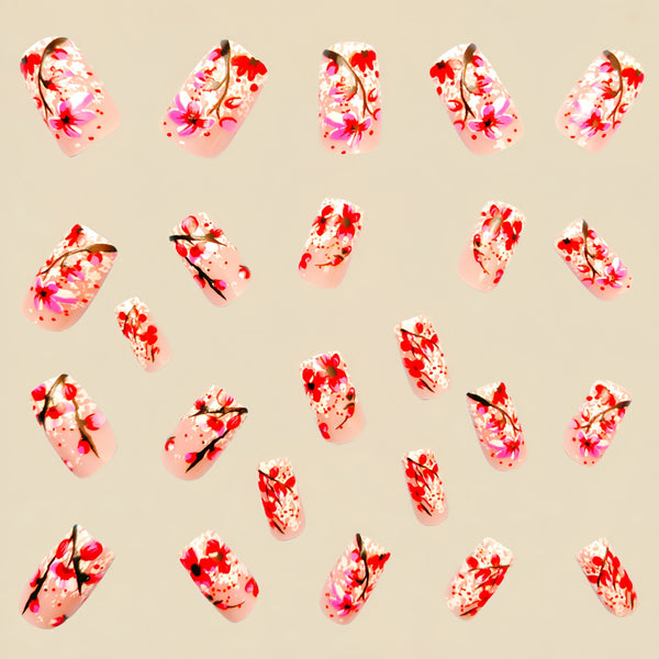12 Sizes-24 Pcs Press On Nails Y505
