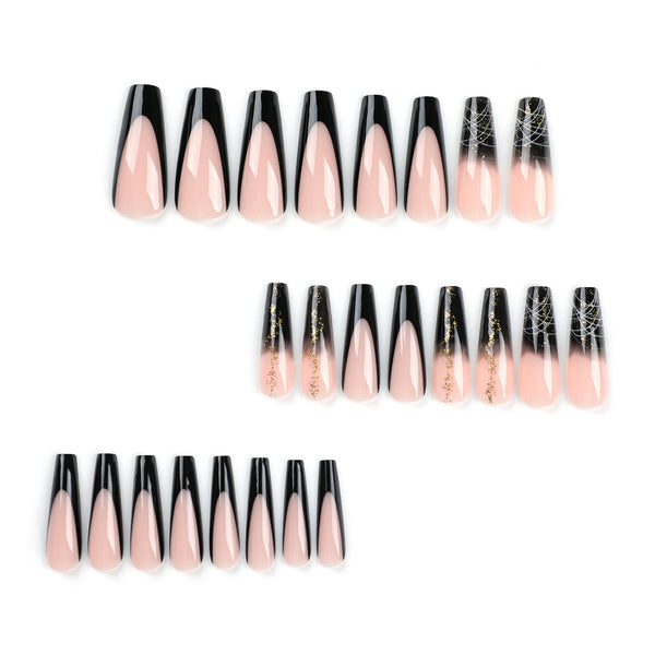 12 Sizes-24 Pcs Press On Nails JP3028