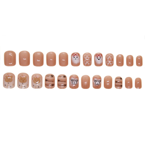 12 Sizes-24 Pcs Press On Nails R857