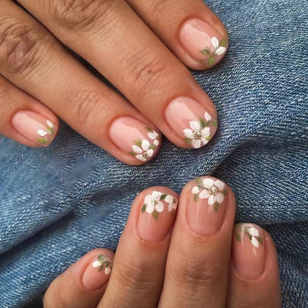 12 Sizes-24 Pcs Press On Nails W1445