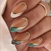 Almond French Glossy Medium Press on Nails JP2739