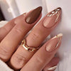 Almond French Glossy Medium Press on Nails