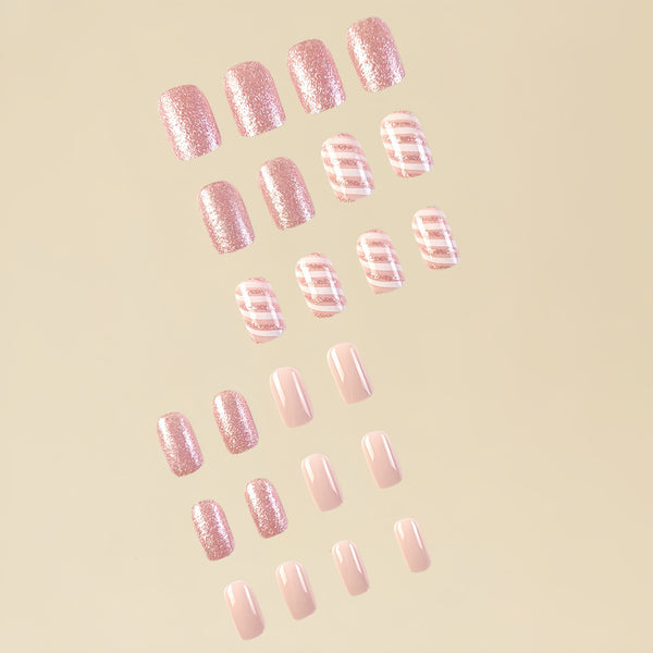 12 Sizes-24 Pcs Press On Nails Y058