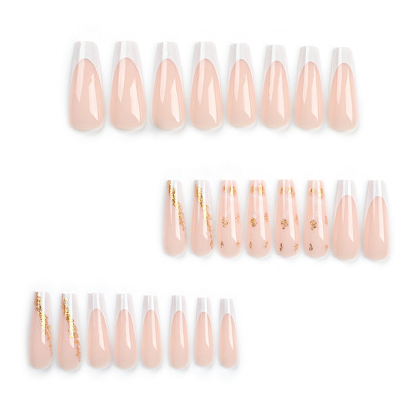 12 Sizes-24 Pcs Press On Nails JP3089