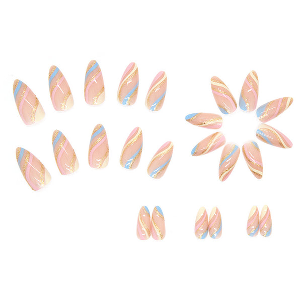 12 Sizes-24 Pcs Press On Nails W142