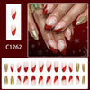 12 Sizes-24 Pcs Press On Nails C1262