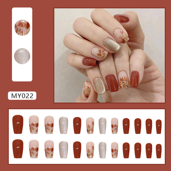 12 Sizes-24 Pcs Press On Nails MY022