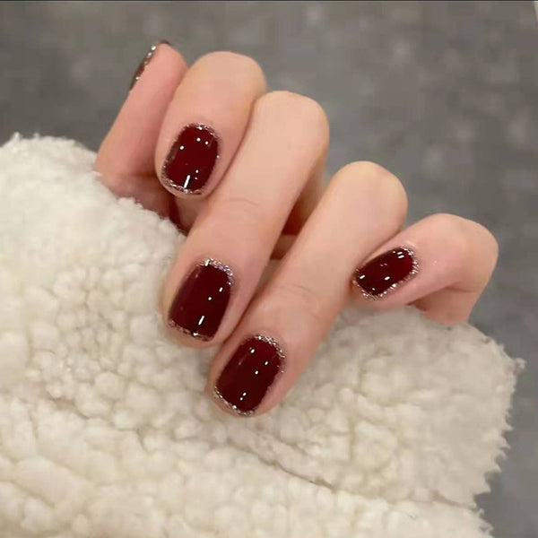 12 Sizes-24 Pcs Press On Nails R306