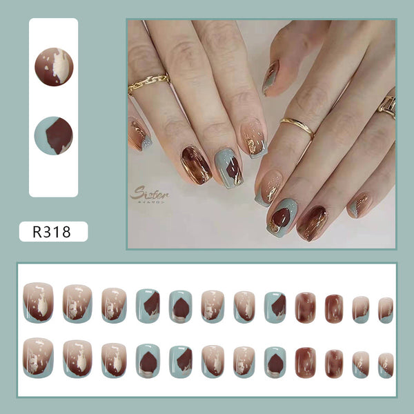 12 Sizes-24 Pcs Press On Nails R281