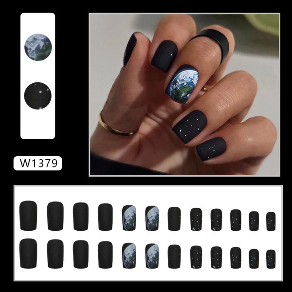 12 Sizes-24 Pcs Press On Nails W1379