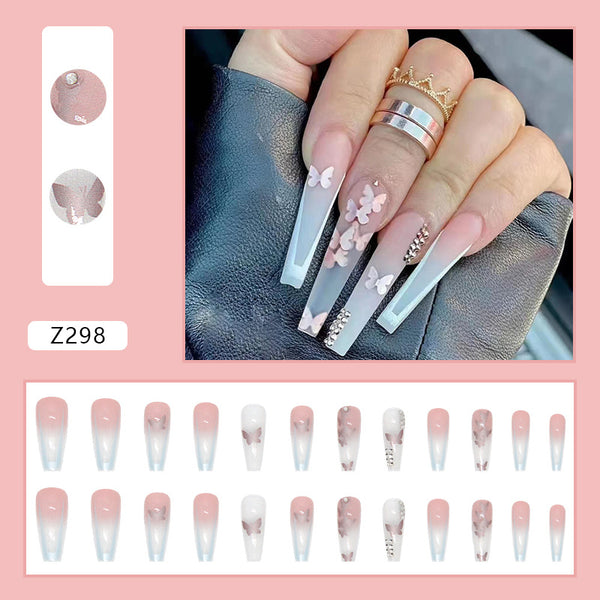 12 Sizes-24 Pcs Press On Nails Z298