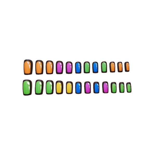 12 Sizes-24 Pcs Press On Nails Y190
