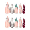 12 Sizes-24 Pcs Press On Nails JP3523