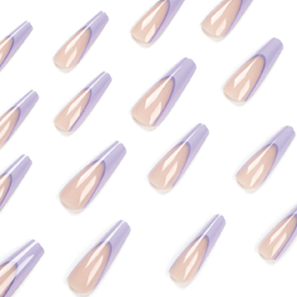 French Glossy Long Square Press on Nails