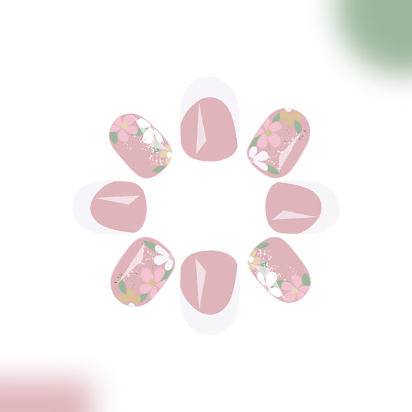 12 Sizes-24 Pcs Press On Nails C848