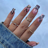 12 Sizes-24 Pcs Press On Nails JP2892
