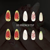 12 Sizes-24 Pcs Press On Nails C1336
