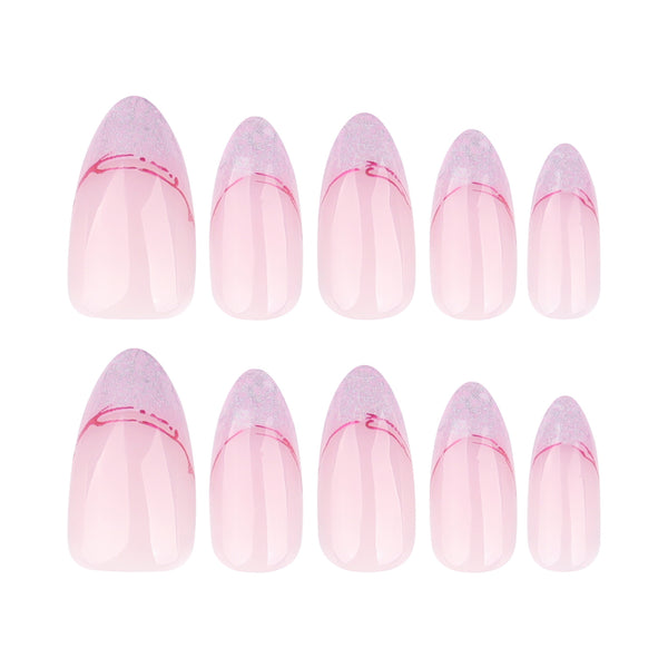 12 Sizes-24 Pcs Press On Nails JP3694