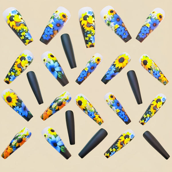 12 Sizes-24 Pcs Press On Nails Y733