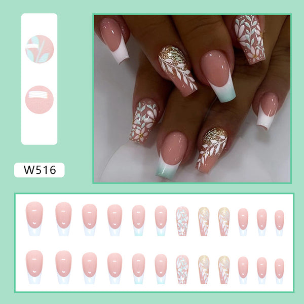 12 Sizes-24 Pcs Press On Nails W486