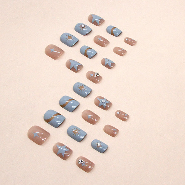 12 Sizes-24 Pcs Press On Nails Z750