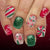 12 Sizes-24 Pcs Press On Nails C1319