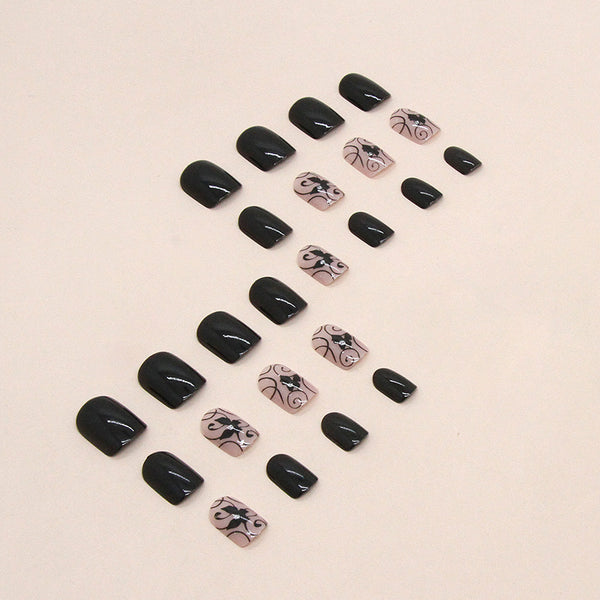 12 Sizes-24 Pcs Press On Nails W1102