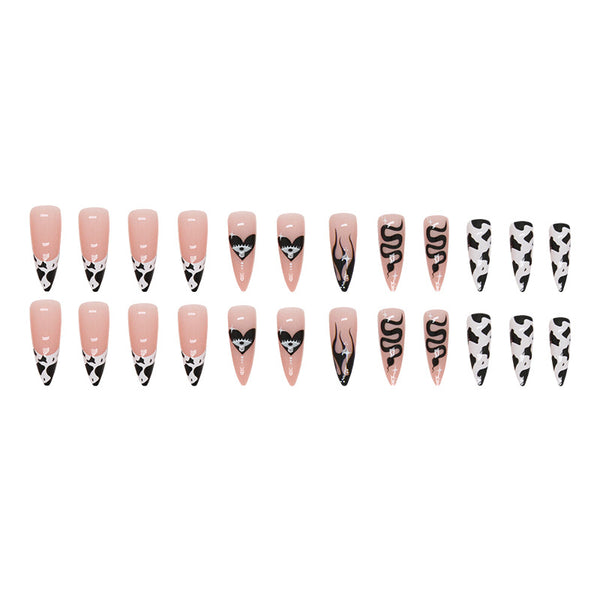 12 Sizes-24 Pcs Press On Nails W692