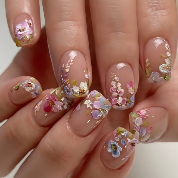 12 Sizes-24 Pcs Press On Nails Y1511