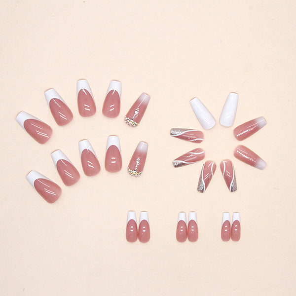 12 Sizes-24 Pcs Press On Nails Z627