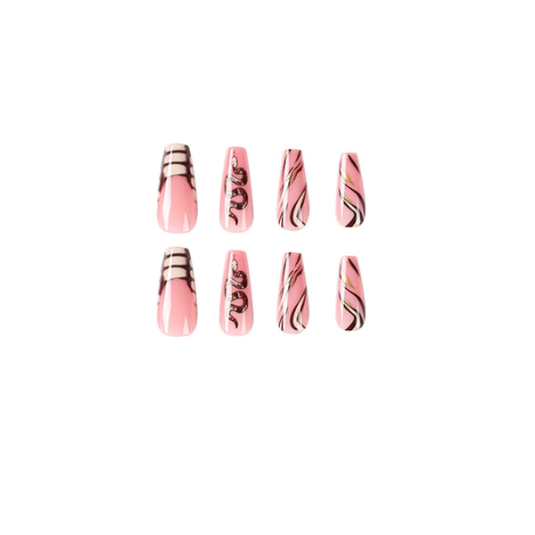 12 Sizes-24 Pcs Press On Nails JP2092