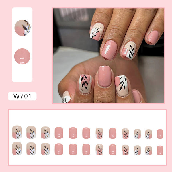 12 Sizes-24 Pcs Press On Nails W682