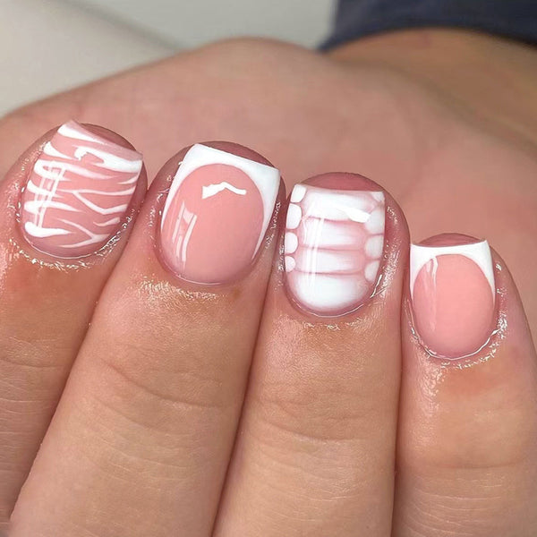 12 Sizes-24 Pcs Press On Nails W1098