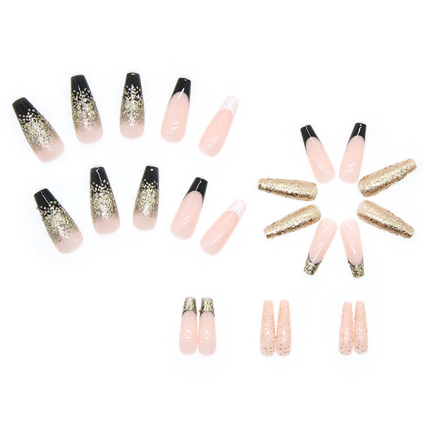 12 Sizes-24 Pcs Press On Nails W129