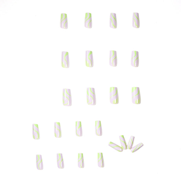 12 Sizes-24 Pcs Press On Nails JP1188