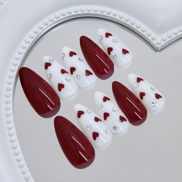 12 Sizes-24 Pcs Press On Nails Z1334