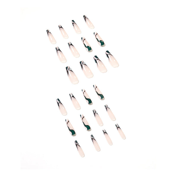 French Glossy Long Press on Nails