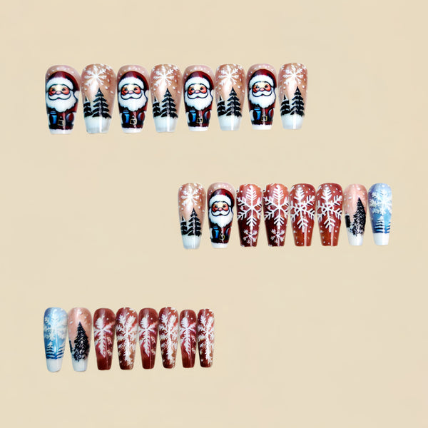 12 Sizes-24 Pcs Press On Nails Y1246